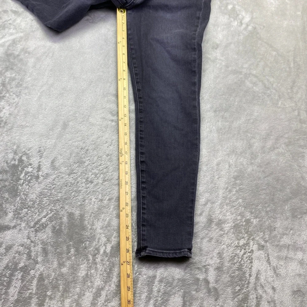Veronica Beard Debbie High Rise Ankle Skinny Jeans Black Button Fly 30 Fits 29